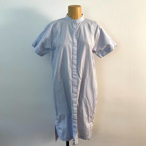 DKNY Light Blue Collarless Shirt Dress